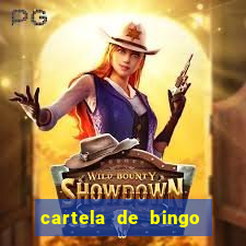 cartela de bingo cha de bebe